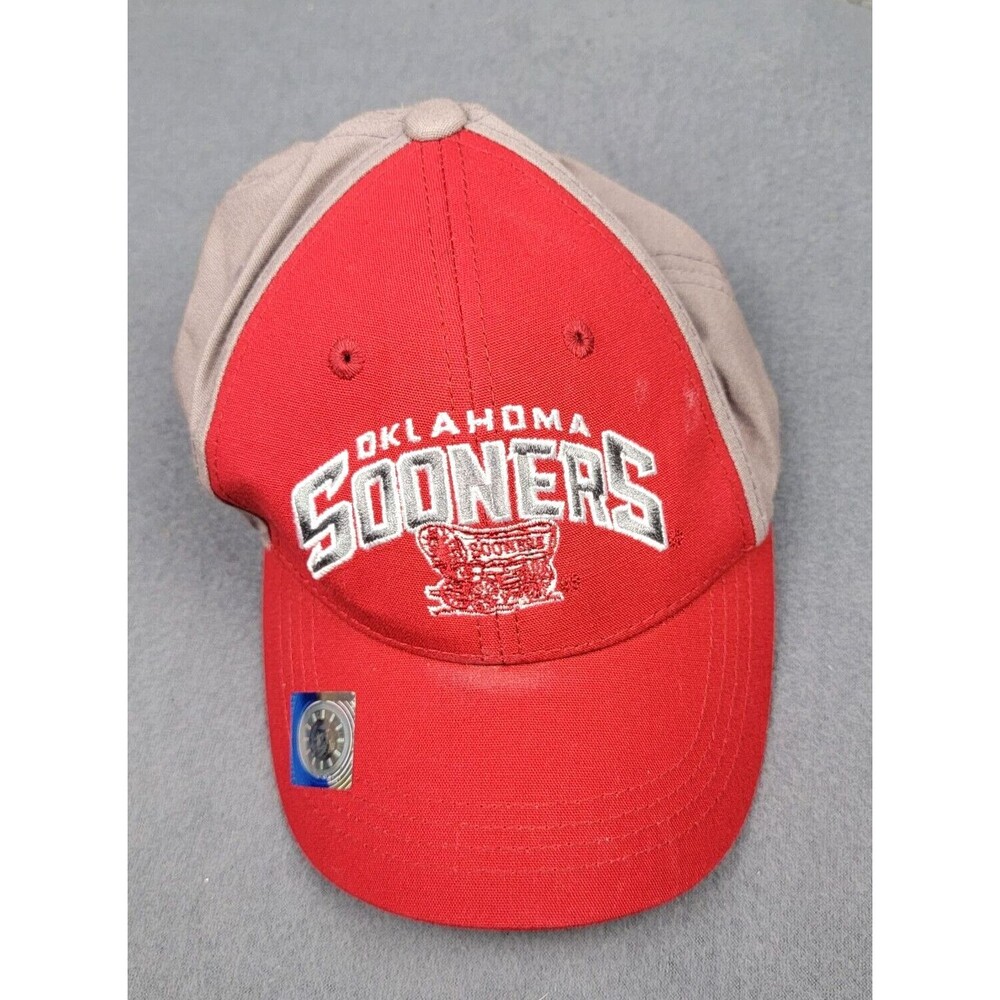 Oklahoma Sooners Baseball Cap Youth Adjustable Red Gray Embroidered OU Wagon
